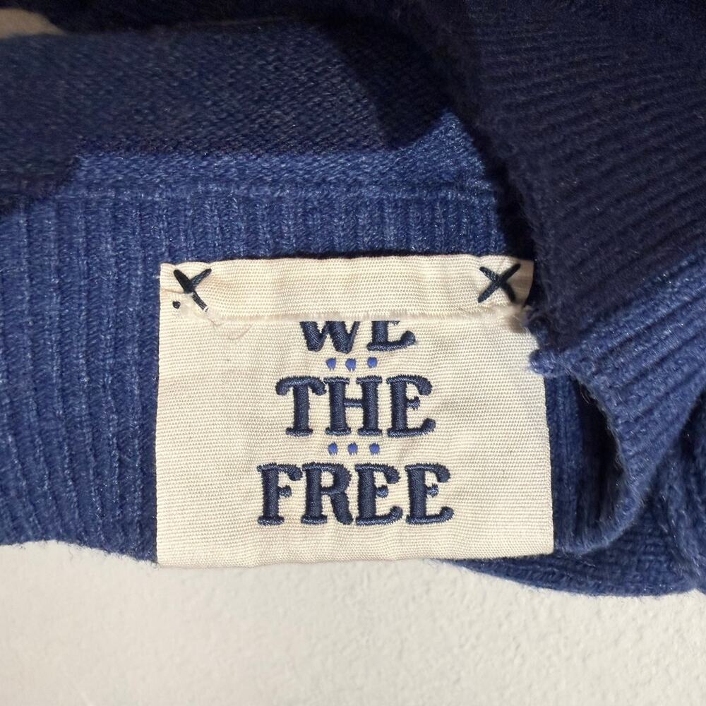 Free People We The Free Blue Open Front Oversized Cardigan Sweater Sz XS - Picture 8 of 12
